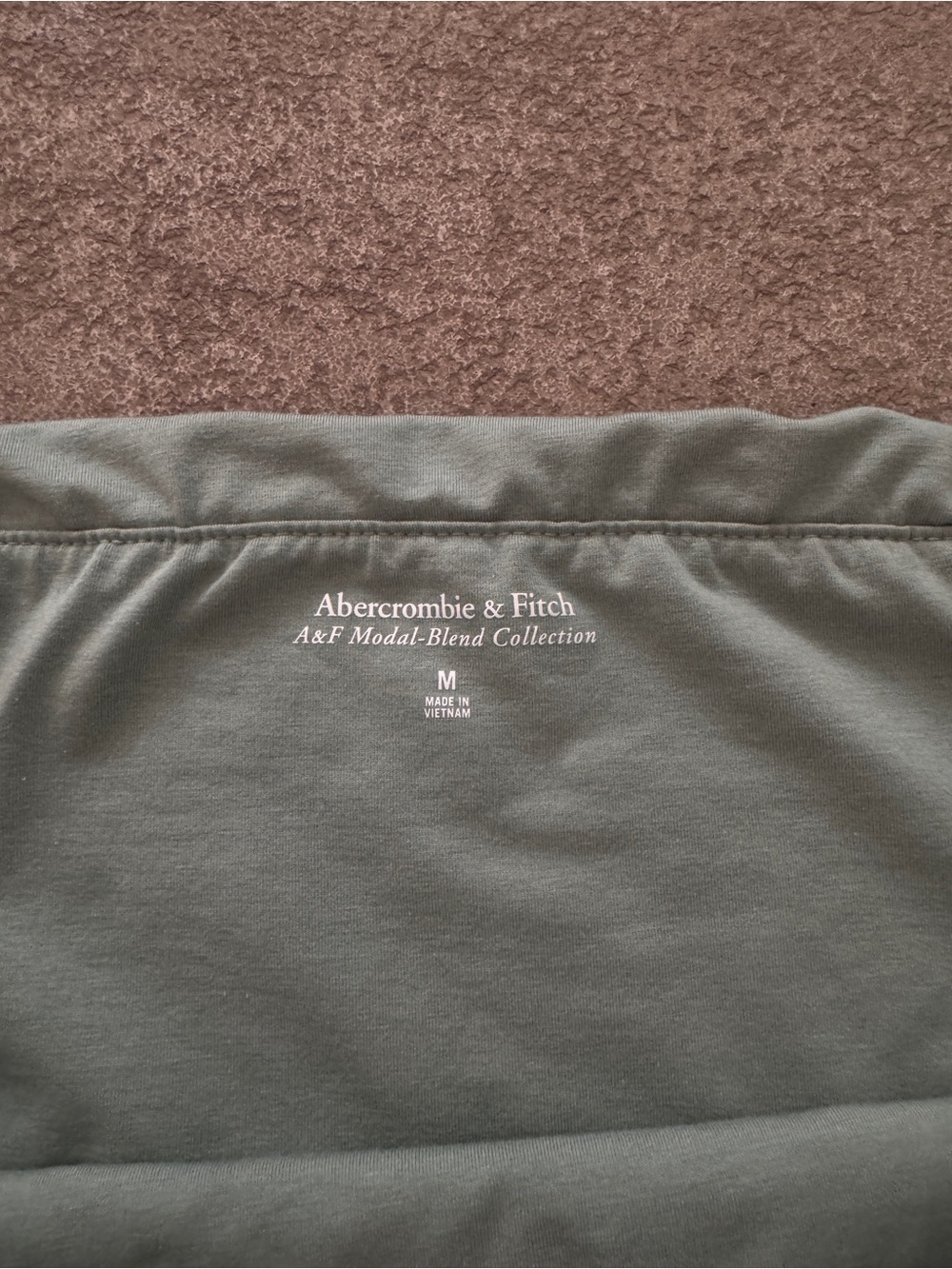 Abercrombie & Fitch off-the-shoulder top Sage Green Medium - Picture 7 of 8